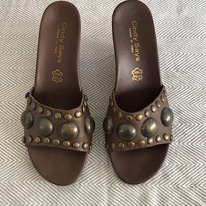 Brown summer shoes